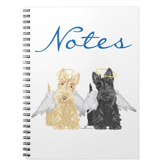 Schotse Terrier Engelen Notitieboek (Voorkant)