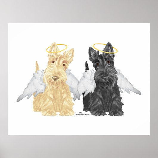 Schotse Terrier Engelen Poster (Voorkant)