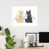 Schotse Terrier Engelen Poster (Thuiskantoor)