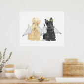 Schotse Terrier Engelen Poster (Keuken)