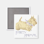 Schotse Terrier Feestbeest Magneet (Voorkant / Achterkant)