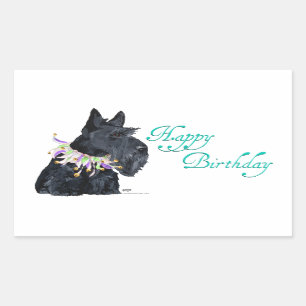 Schotse Terrier Feestbeest Rechthoekige Sticker