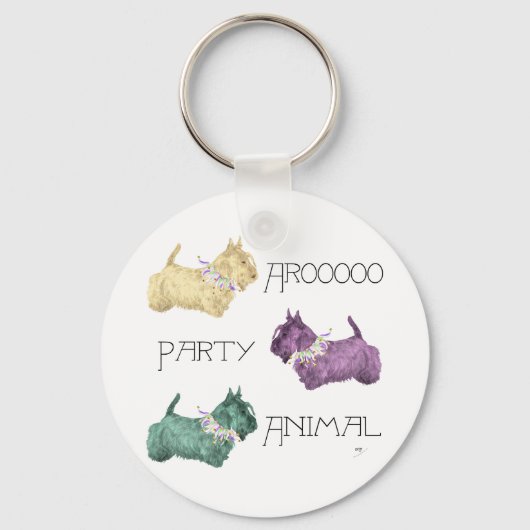 Schotse Terrier Feestbeest Sleutelhanger (Voorkant)