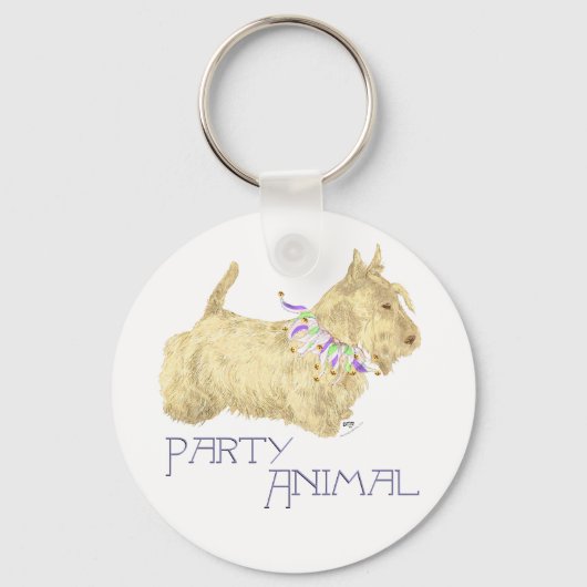 Schotse Terrier Feestbeest Sleutelhanger (Voorkant)