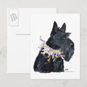 Schotse Terrier Feestbeest Uitnodiging Briefkaart (Voorkant / Achterkant)
