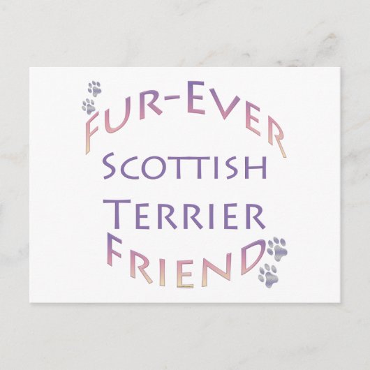 Schotse Terriër Furever Vriend Briefkaart (Voorkant)