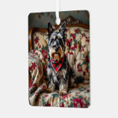 Schotse Terriër gepersonaliseerde Kerstmis Metalen Ornament (Voorkant links)