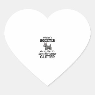 Schotse Terrier Glitter Grappige Hond Liefhebber O Hart Sticker