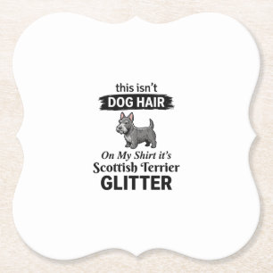 Schotse Terrier Glitter Grappige Hond Liefhebber O Kartonnen Onderzetters
