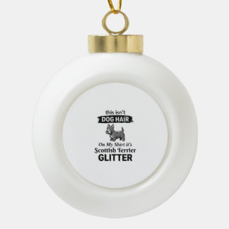 Schotse Terrier Glitter Grappige Hond Liefhebber O Keramische Bal Ornament