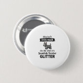 Schotse Terrier Glitter Grappige Hond Liefhebber O Ronde Button 5,7 Cm (Voorkant /achterkant)