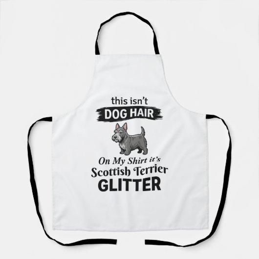Schotse Terrier Glitter Grappige Hond Liefhebber O Schort (Voorkant)