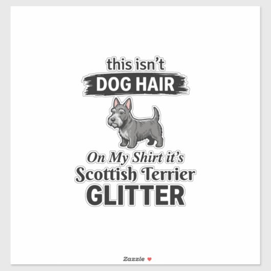 Schotse Terrier Glitter Grappige Hond Liefhebber O Sticker (Vel)