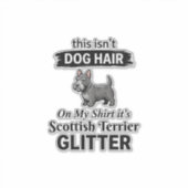 Schotse Terrier Glitter Grappige Hond Liefhebber O Sticker (Voorkant)