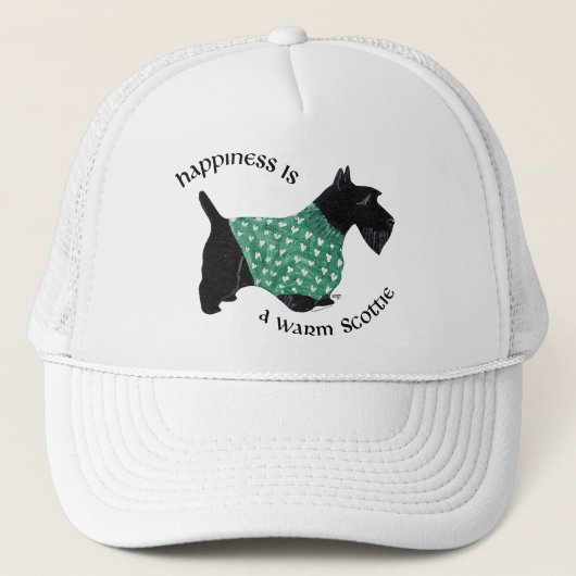 Schotse Terrier - Groene Hart Trui Trucker Pet (Voorkant)