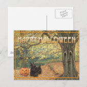 Schotse Terrier Halloween Briefkaart (Voorkant / Achterkant)