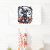 Schotse terriër Halloween Spandoek (Insitu)