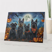 Schotse Terrier Halloween Spoken Kaart (Voorkant)