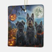 Schotse Terrier Halloween Spoken Keramisch Ornament (Links)