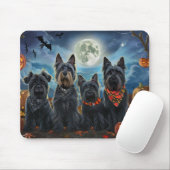 Schotse Terrier Halloween Spokenbury Muismat (Met muis)