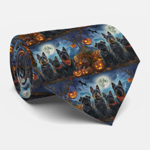 Schotse Terrier Halloween Spokenbury Stropdas