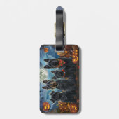 Schotse terriër Halloween Spooky Bagagelabel (Achterkant verticaal)