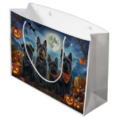 Schotse terriër Halloween Spooky Groot Cadeauzakje (Achterkant Gekanteld)