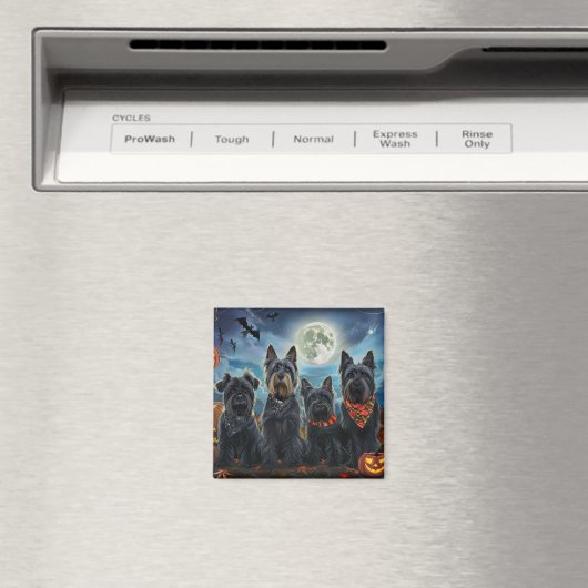 Schotse terriër Halloween Spooky Magneet (Insitu (Vaatwasser))