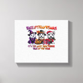 Schotse Terriër Halloween Thanksgiving Christmas Canvas Afdruk (Voorkant)