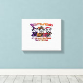 Schotse Terriër Halloween Thanksgiving Christmas Canvas Afdruk (Insitu (Houten vloer))