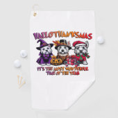 Schotse Terriër Halloween Thanksgiving Christmas Golfhanddoek (Insitu)