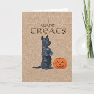 Schotse Terrier Halloween wenskaart Kaart
