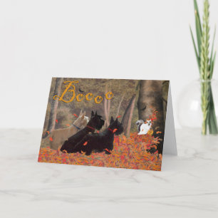 Schotse Terrier Halloween wenskaart Kaart