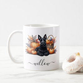 Schotse Terrier Herfst Mok met gepersonaliseerde n