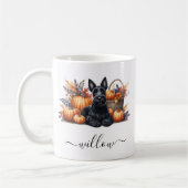 Schotse Terrier Herfst Mok met gepersonaliseerde n (Links)