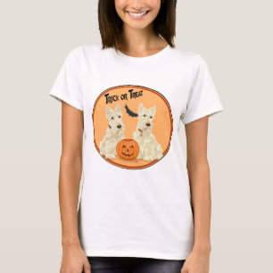 Schotse Terrier Herfst Seizoensontwerp T-shirt