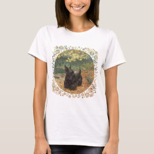 Schotse Terrier Herfst Seizoensontwerp T-shirt
