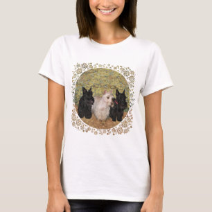 Schotse Terrier Herfst Seizoensontwerp T-shirt