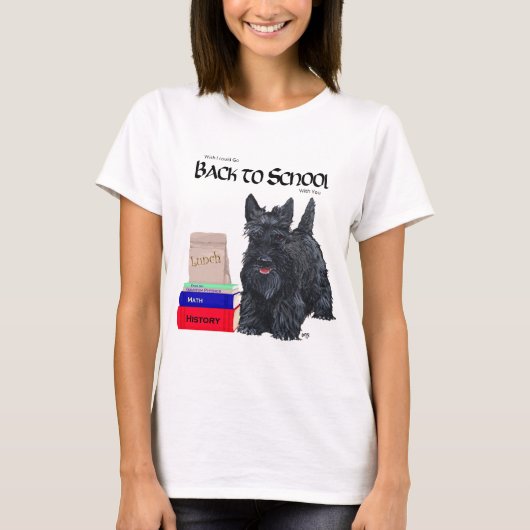 Schotse Terrier Herfst Seizoensontwerp T-shirt (Voorkant)