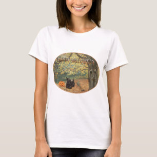 Schotse Terrier Herfst Seizoensontwerp T-shirt