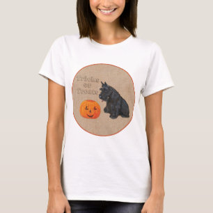 Schotse Terrier Herfst Seizoensontwerp T-shirt
