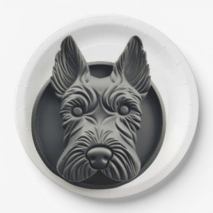 Schotse Terrier Hond 3D Geïnspireerd Papieren Bordje