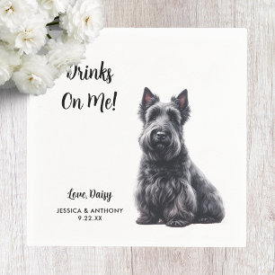 Schotse Terrier Hond bruiloft Servet