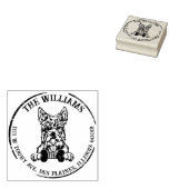 Schotse Terrier Hond Familie Retouradres Rubberstempel (Gestempeld)