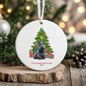 Schotse Terriër Hond Gepersonaliseerde Kerstmis Keramisch Ornament