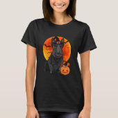 Schotse Terriër Hond Halloween Jack O Lantaarn Pom T-shirt (Voorkant)