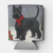 Schotse Terriër Hond in Sneeuw Kerstmis Blikjeskoeler (Achterkant)