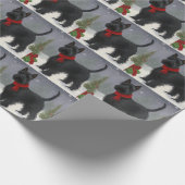 Schotse Terriër Hond in Sneeuw Kerstmis Cadeaupapier (Hoek)