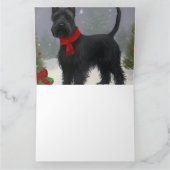 Schotse Terriër Hond in Sneeuw Kerstmis Kaart (Binnen)
