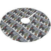 Schotse Terriër Hond in Sneeuw Kerstmis Kerstboom Rok (Gekanteld)